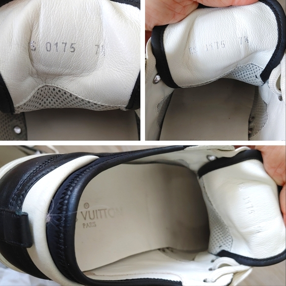 Louis Vuitton Black White Leather Sneakers - Picture 10 of 16